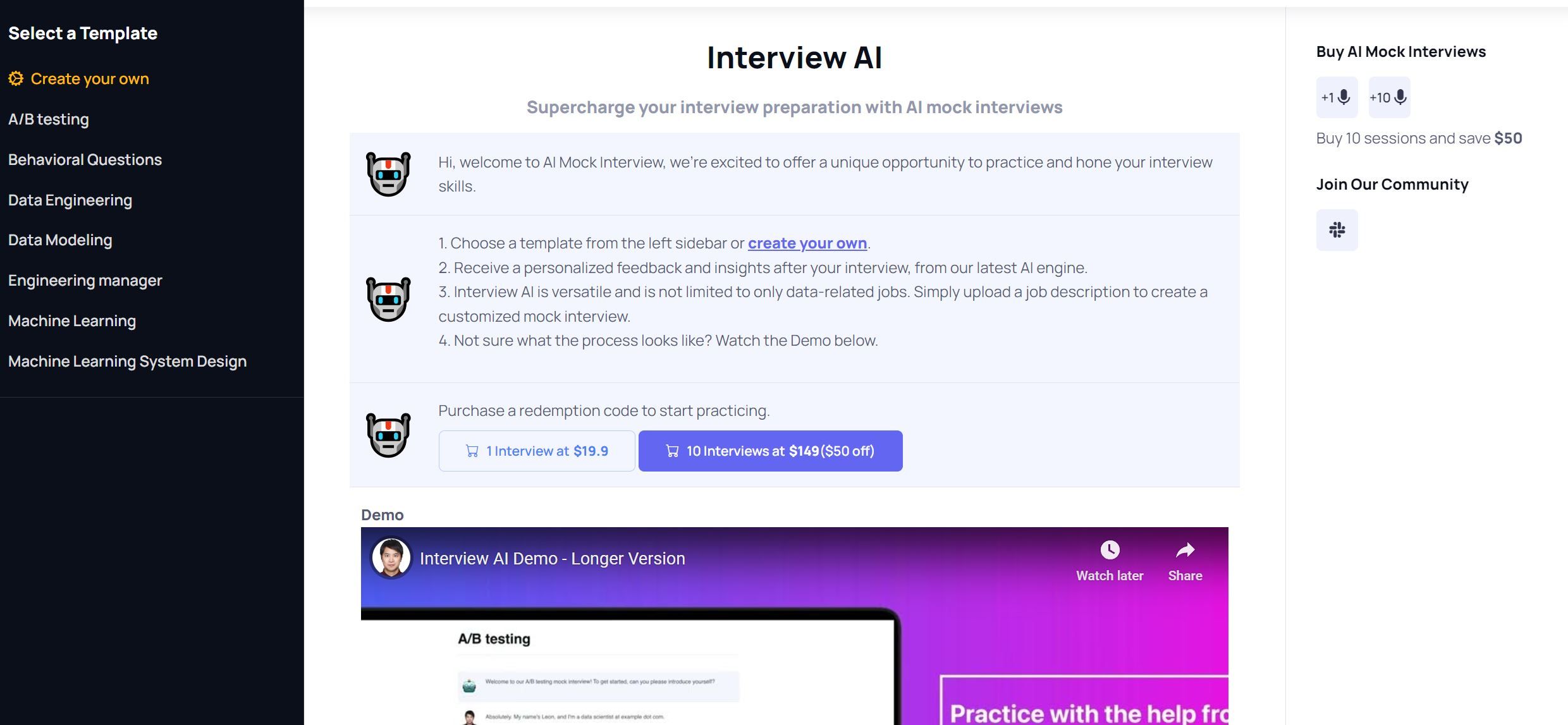 AI Mock Interview