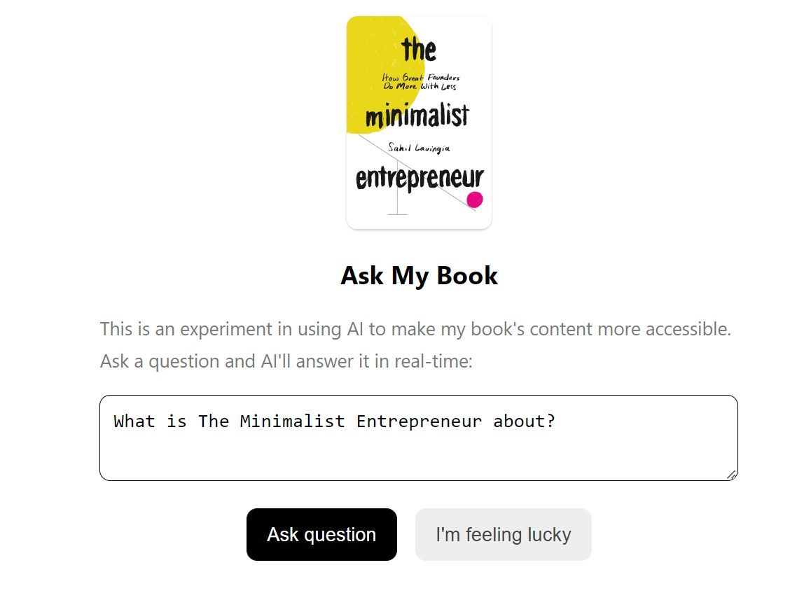 Post: Ask My Book