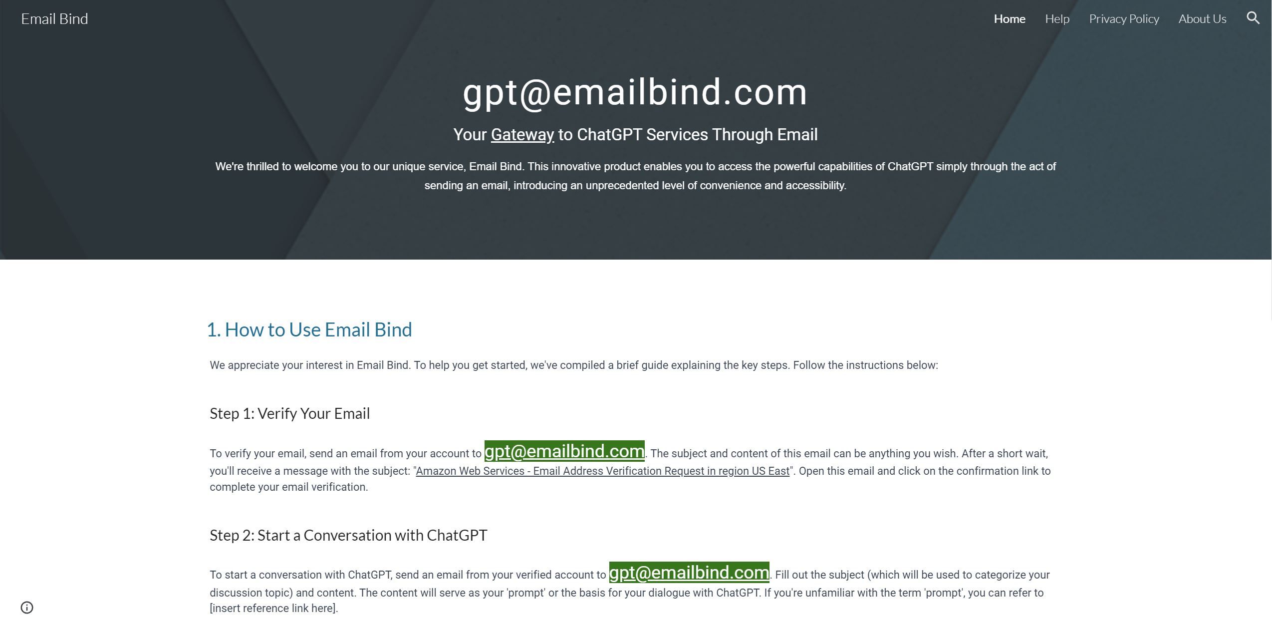 Email Bind