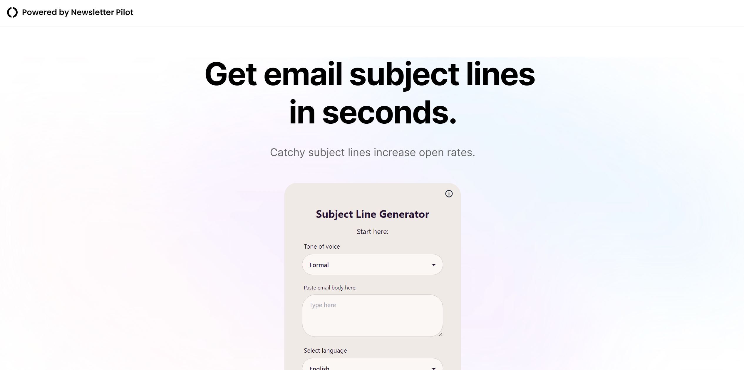 Post: Subject Line Generator