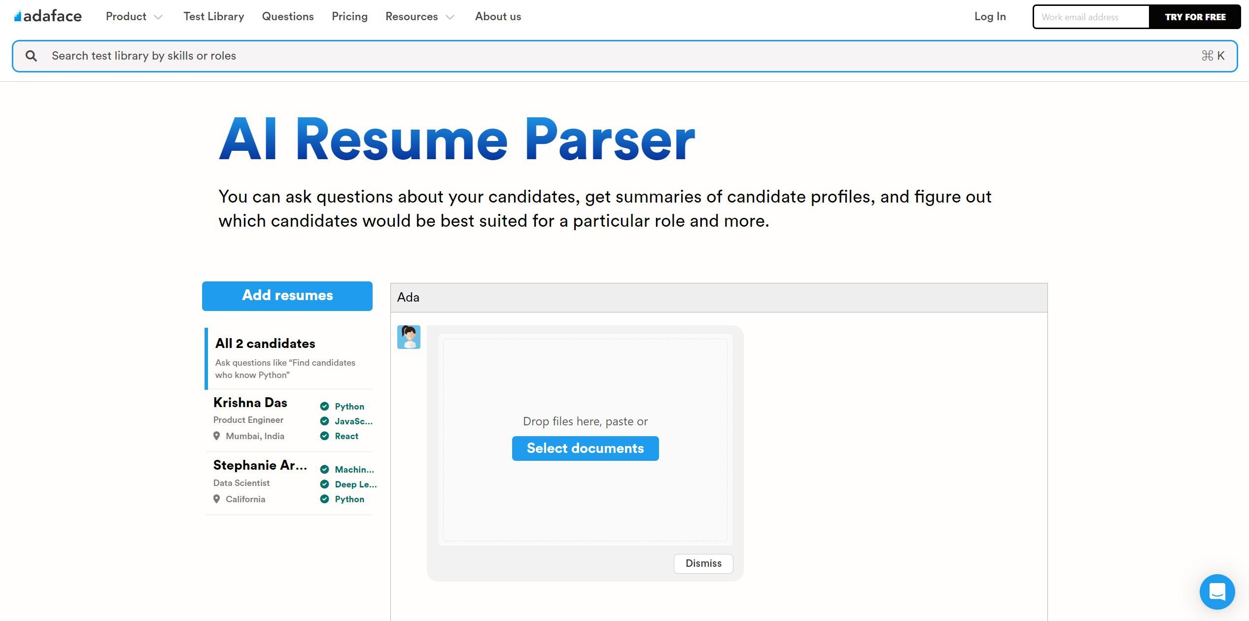 Post: AI Resume Parser