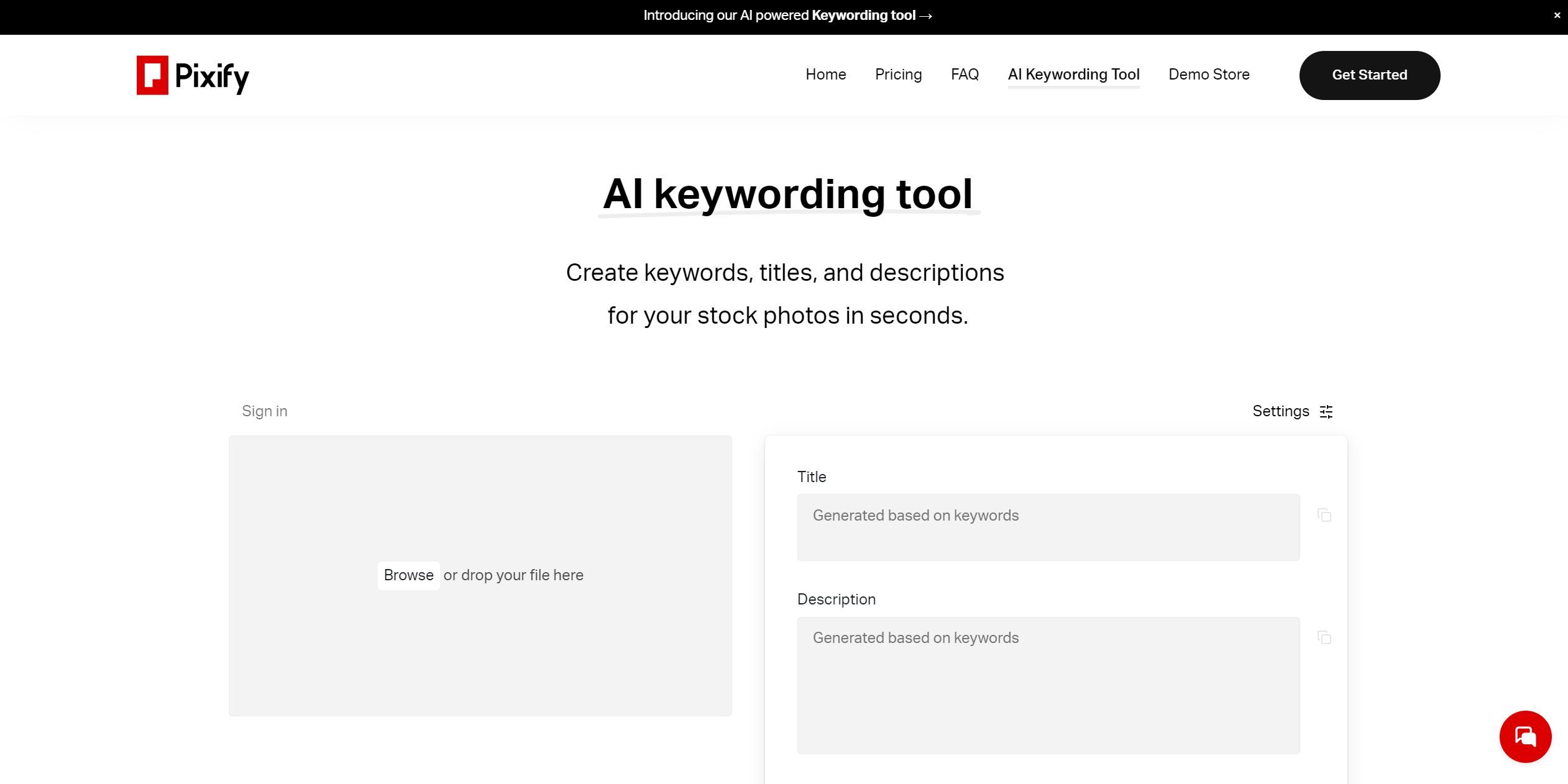 AI Keywording Tool
