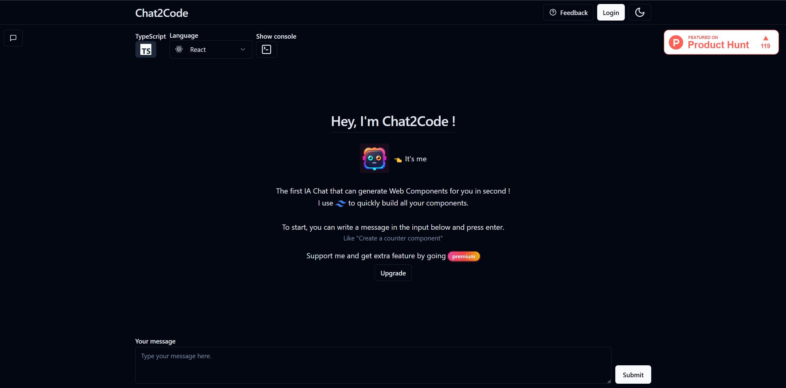 Post: Chat2Code