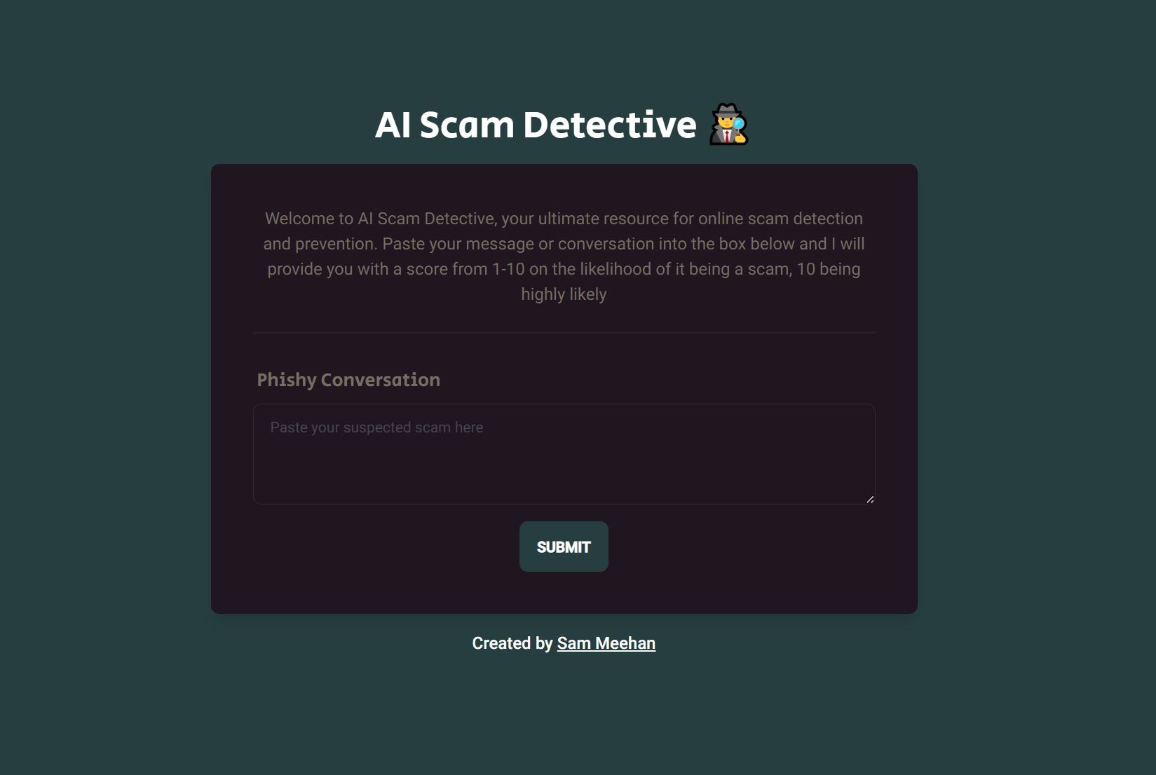 Post: AI Scam Detective